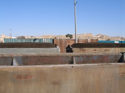 Metlaoui - boxcars carrying raw phosphate to be processed for export in Sfax