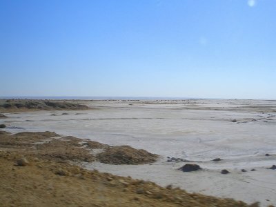Chott el-Gharsa, a salt lake, near Tozeur
