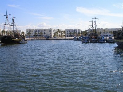 Returning to Djerba port after galleon cruise