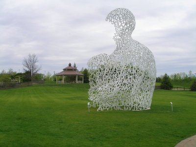 Meijer Gardens - sculpture of letters, entrance
