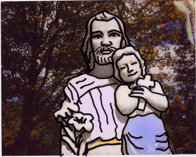 Cartoon Cemetery Polaroids Montreal