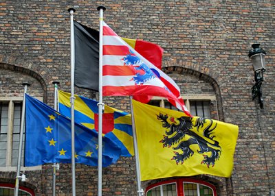 Flags in Bruges