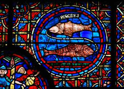 Pisces in Stained Glass at Chartres
