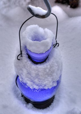 Blue Lantern in the Snow
