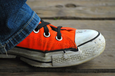 Orange sneaker