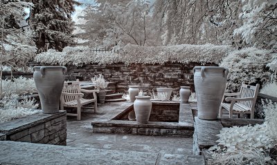 Pots and Stone Pool Infrared HDR
