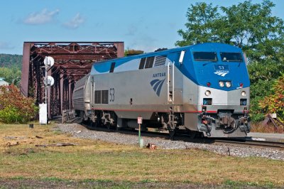 Amtrak 55 at Bellows Falls 9/25/10