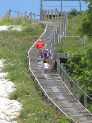 Climbing the stairs