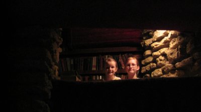 Looking down from a cubbyhole