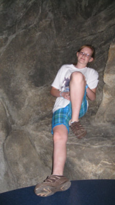In the cave behind the voyageur
