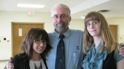 Doug and his daughters, Jessica and Rocki