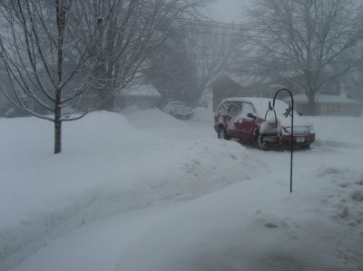During the snow on Feb. 17