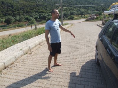 his car
