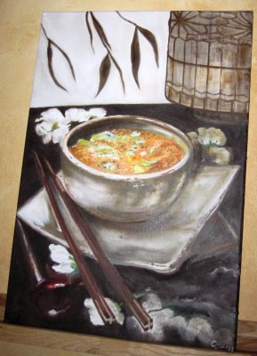 En tallrik soppa (olja p duk 40x60)