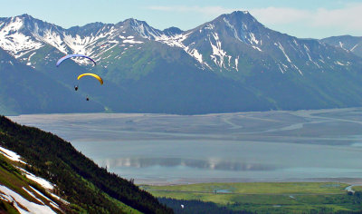 Paragliding over Turnagain Arm