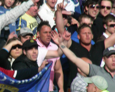 Is the Pink Clashing with his Red Face?