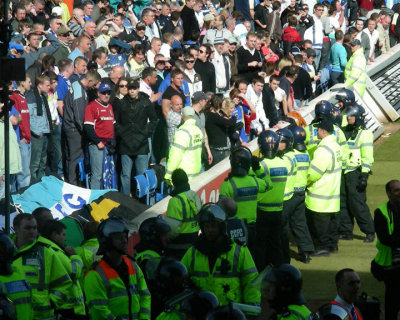 Cardiff Fans and Police