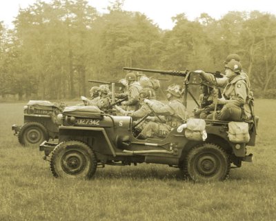 Jeep with Browning