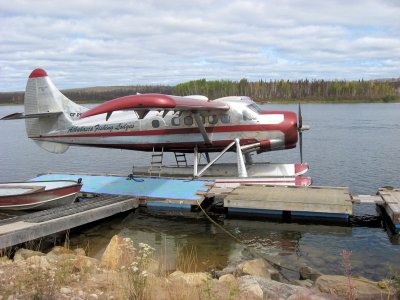 The Float plane brings them to the Lodge.jpg