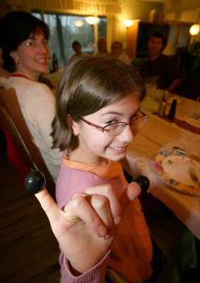 Nicole with new fingernails