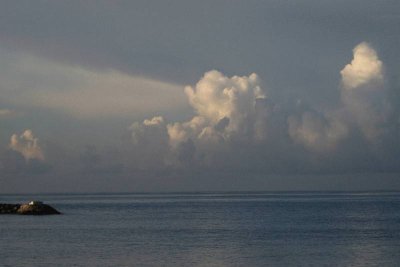 Cumulus clouds at dawn