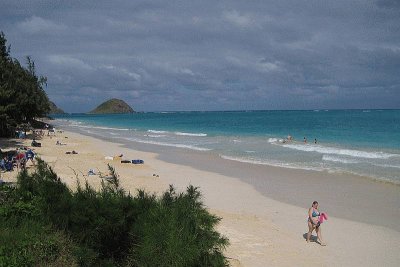 Beach at Bellows AFB on Windward side