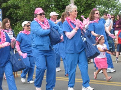 the pink glove brigade - yea nurses!!