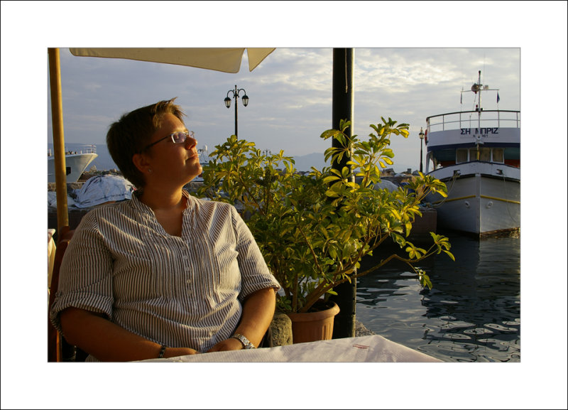 Dinner in Molyvos harbour