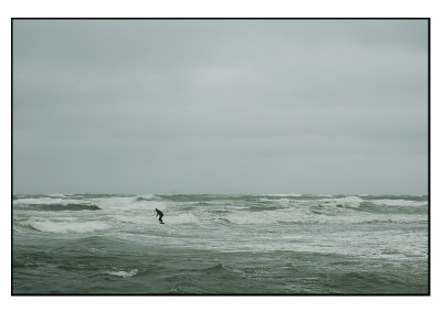Lonely surfer