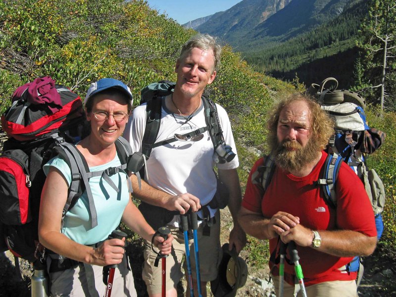 HIkers Meeting Along Railroad Creek OUt Of Holden Village