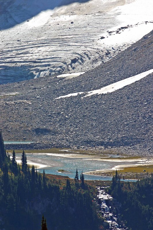 Lyman Glacier With Upper Lyman Lake