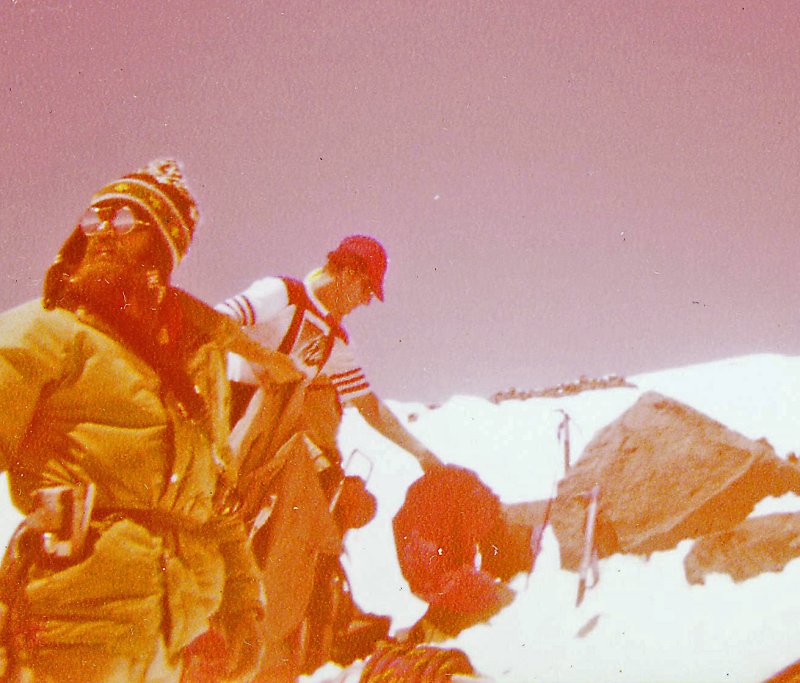Rick Ridgeway  And Jim Whittaker On Rainiers Summit Rim ( 1981 )