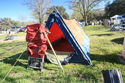 San Diago Truckers Original Snow Lion Tent And Mark's Kelty Pack
