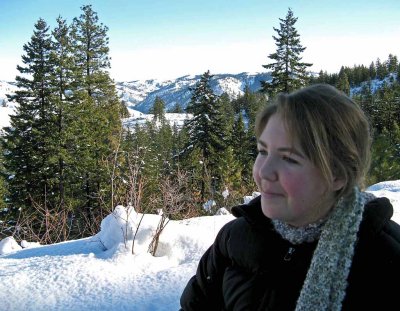  Daughter Angela Enjoying The View  , With New Scarf She Made