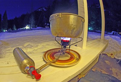 MSR Firefly Stove ,,,Winter Front Porch Cooking!!