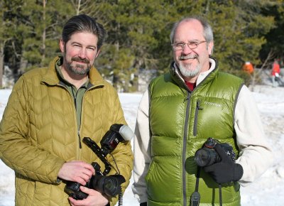 Photographers Tim Todd And Michael Bertrand WIth Their Nikons