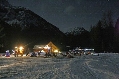 Trinity Checkpoint At Night,, SHortly After Teams Arrive