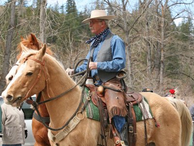 Cowboy  Wendall  ANd His Horse,,, ( Packer /Guide Cascade Montains )