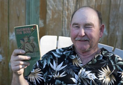  Birthday Boy Dad,,,,, Now   72  With His Original Boy Scout Book