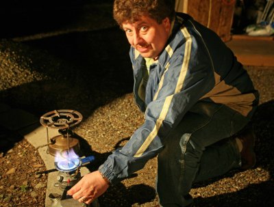 Lloyd Firing Up Coleman 442 Light Wight Backpack Stove
