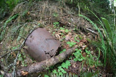 Old Railroad Bucket From Abandoned Rail Line