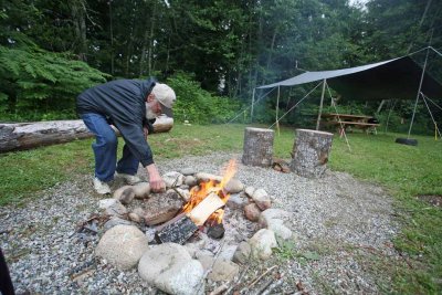 Loren's Dad Working On Morning Fire ( 87 years old )