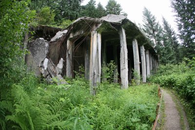 West End Of Half Mile Long Concrete  Snow Shed