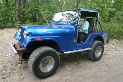Gal Driving Her Minty  1975 CJ5 ,,, Perfect ANd Tastefully Redone