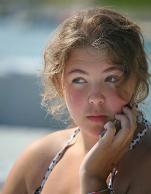  Angela On Chelan Yakking,,,, My little daughter,, College Sophmore to be visiting this week