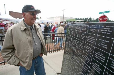 Former Miner And 2008  KIng Coal Winner  Reads Memorial Wall