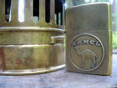 Retro Svea Stove And Brass Zippo