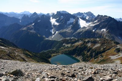 View Of  Doubful Lake  From Sahale Camp