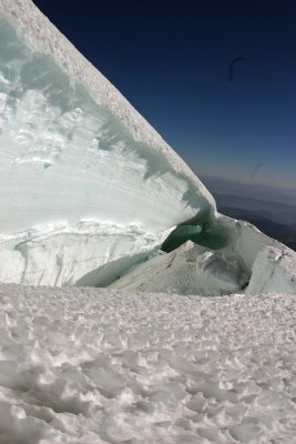 One Of Many Crevasses On Rainier Route