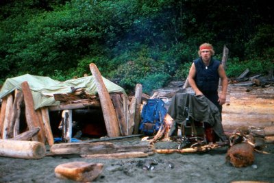 Camping On Beach,  West Coast Trail. 1979